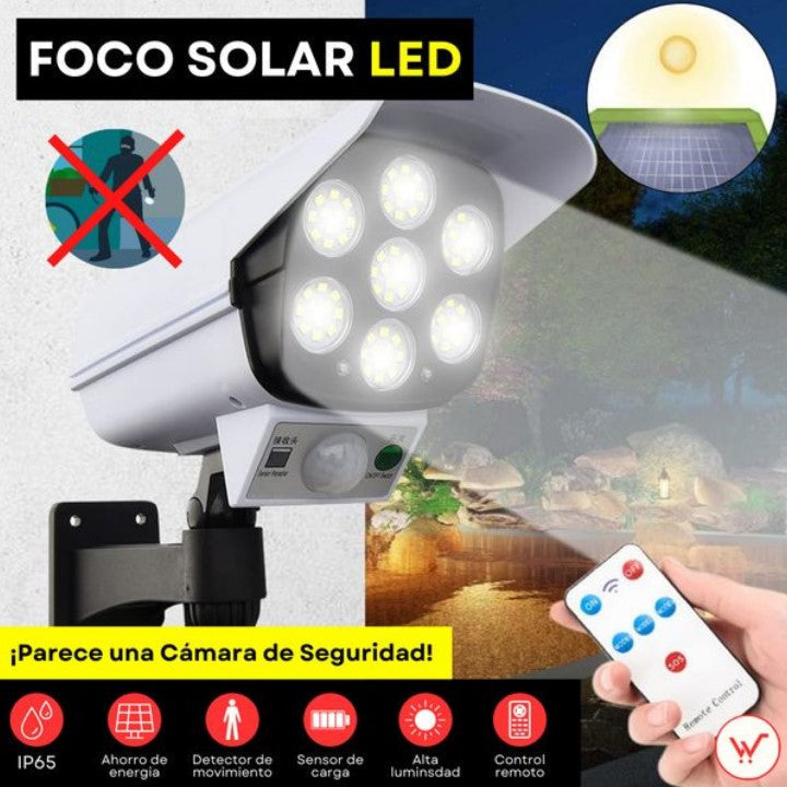 Foco Led solar - Tipo Cámara con control remoto