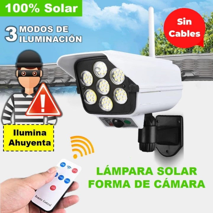 Foco Led solar - Tipo Cámara con control remoto