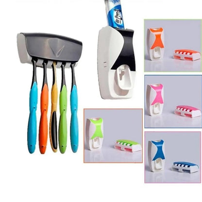 Kit de Dispensador y soporte para Crema y Cepillos de diente