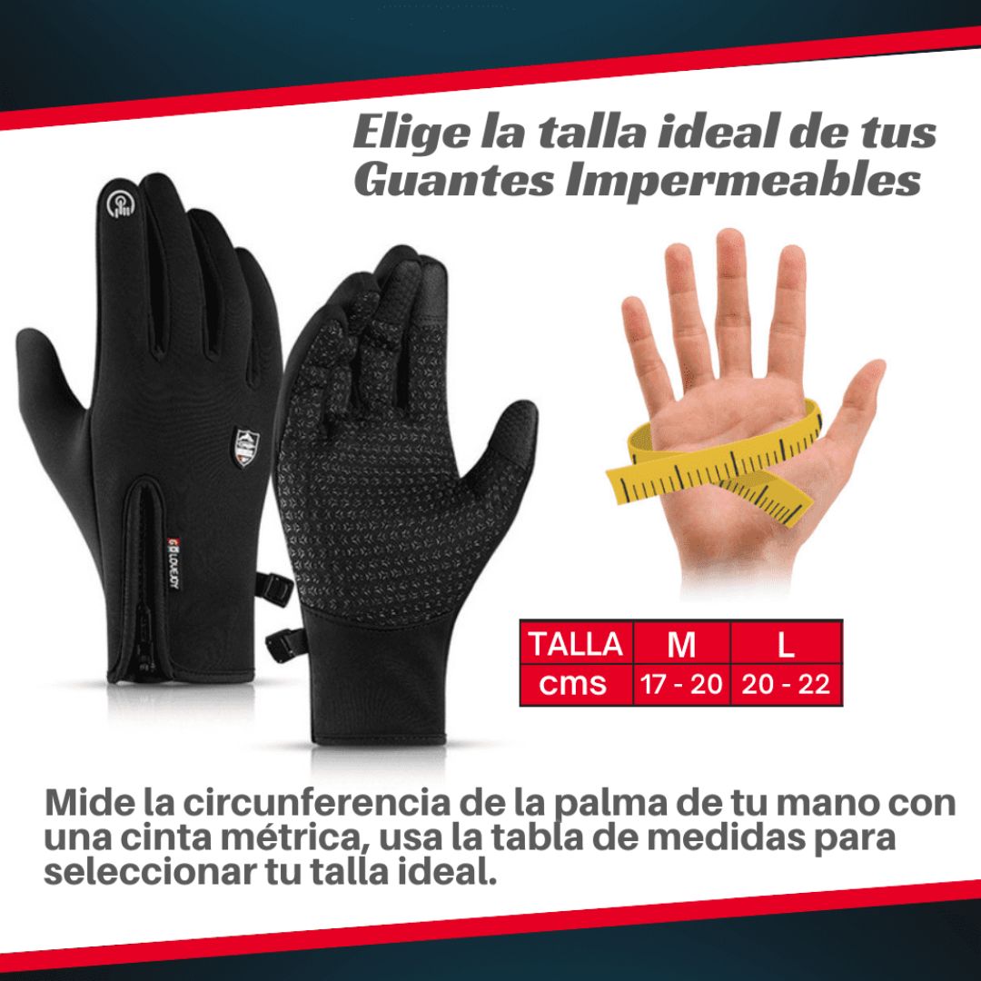 Guantes Impermeables Anti Sol y Lluvia con Dedo Touch-Screen