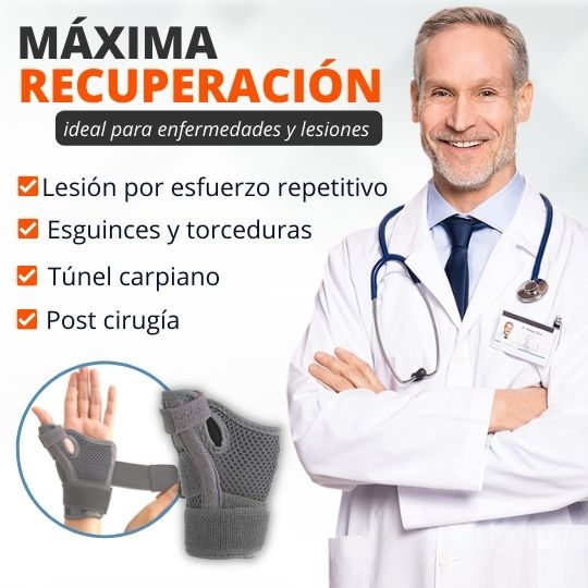 Muñequera Inmovilizadora Ajustable con Soporte de Pulgar Cobrevida®