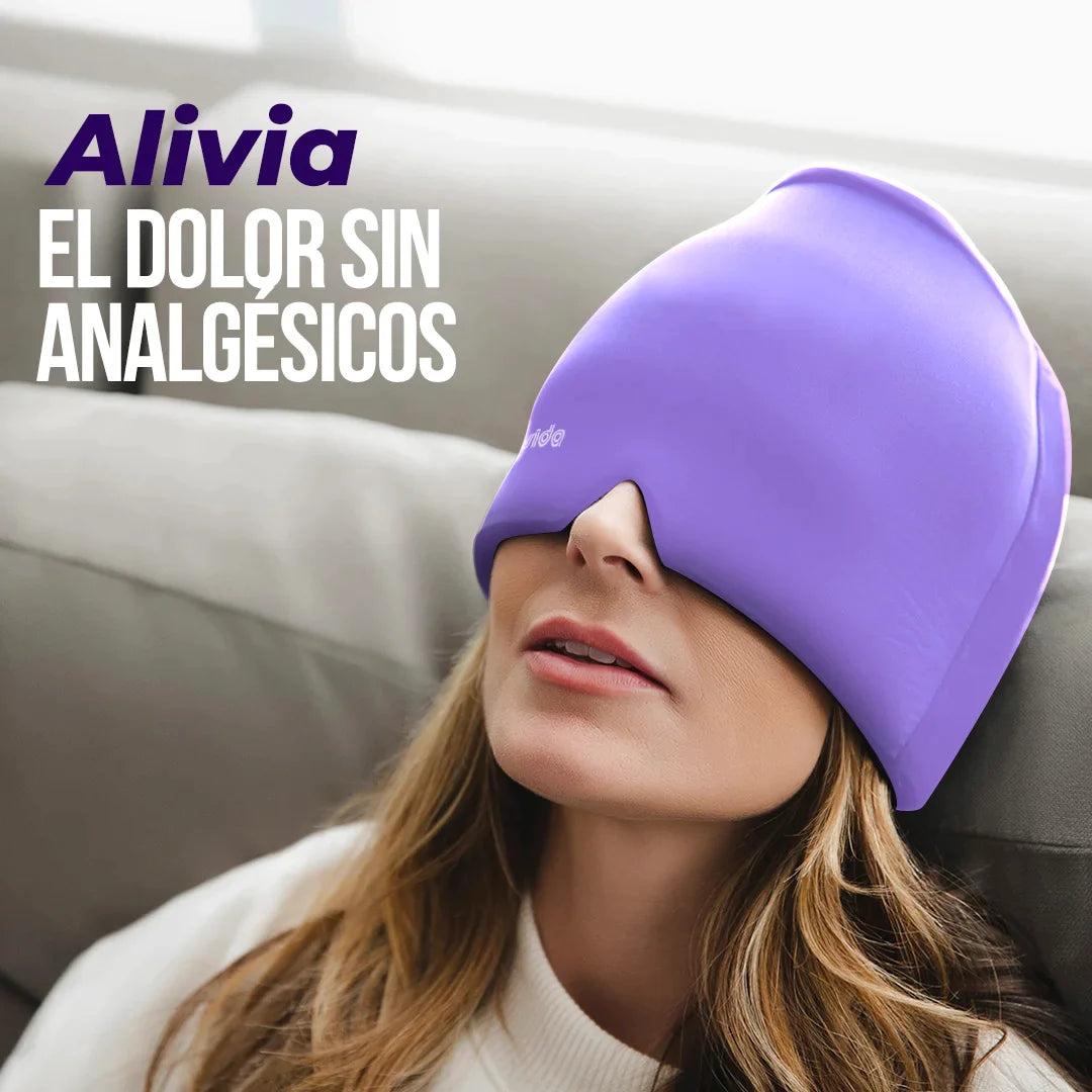 Gorro Gel Terapia de Compresión Frío/Calor Cobrevida®️ Alivia el Dolor de Cabeza y la Migraña