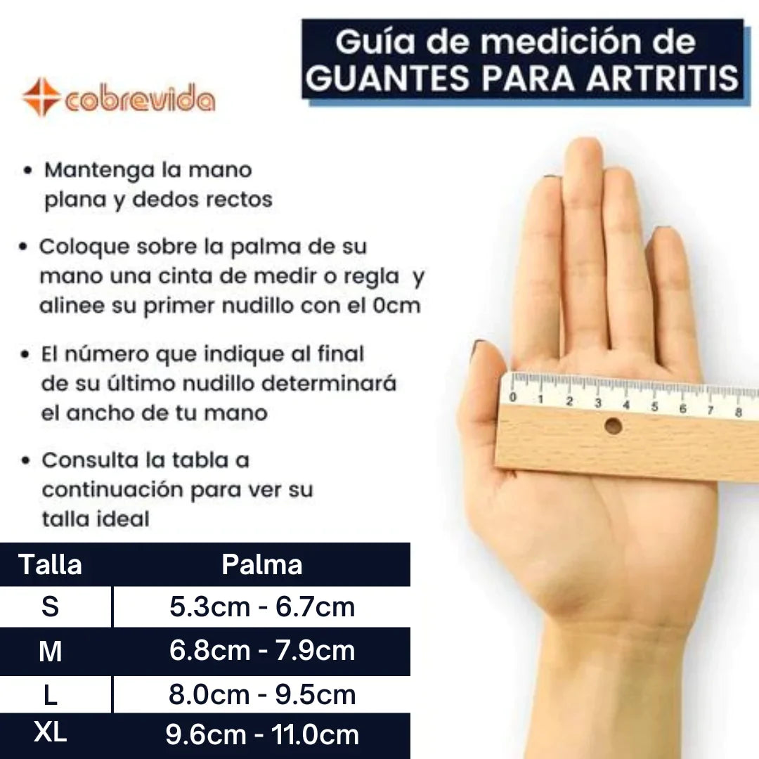 Guantes de Cobre Cobrevida® + Muñequeras Ajustable con Infusión de Cobre